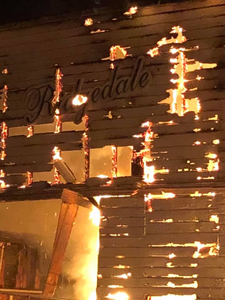 The Ames Fire Department was alerted to a dairy barn fire at Ridgedale