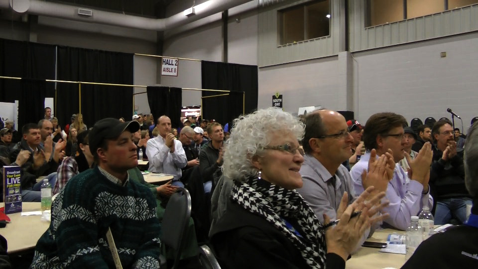 Standing room only in the Dairy Classroom, with an engaged audience.