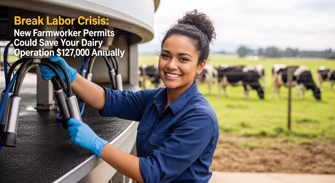 dairy labor shortage, farmworker permits, dairy workforce stability, robotic milking systems, dairy profitability