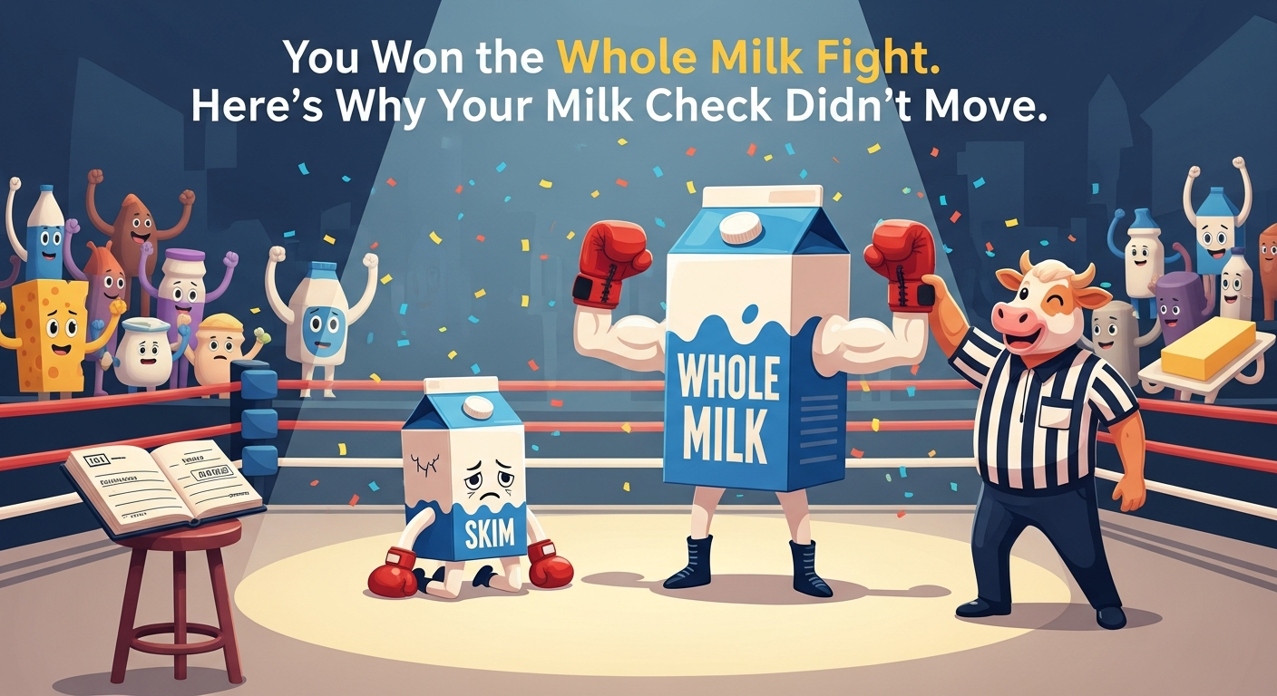 milk protein-to-fat ratio